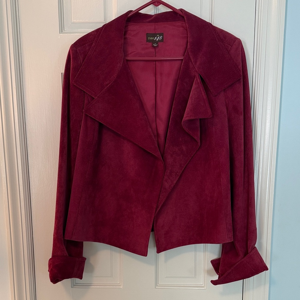 Women's Suede Burgundy Jacket